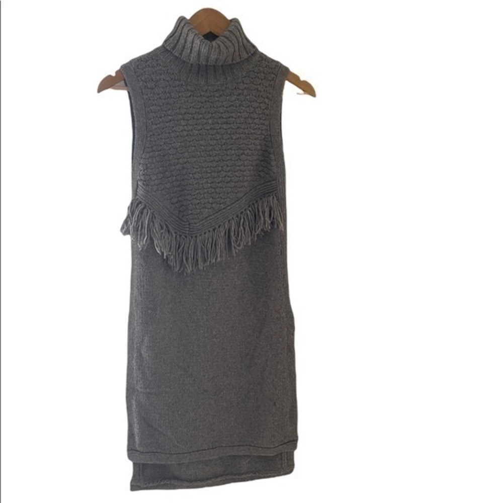 Anthropologie Wool Mix Turtleneck Sweater Long Vest XS condition 9/10 no flaws